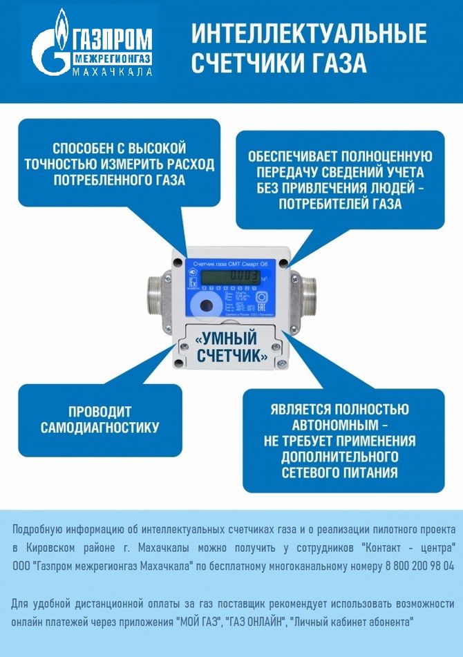 Умный счётчик газа поможет экономить!